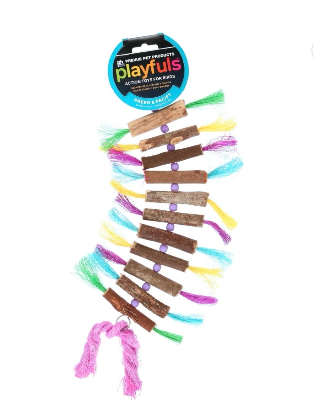 Prevata Multicolor Chew & Climb Bird Toy with Tassels